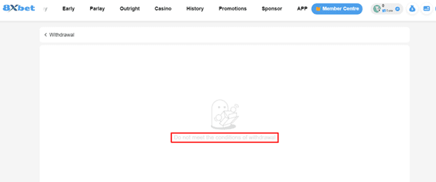 Hình ảnh minh họa về điều kiện cần thiết để rút tiền từ 8xbet