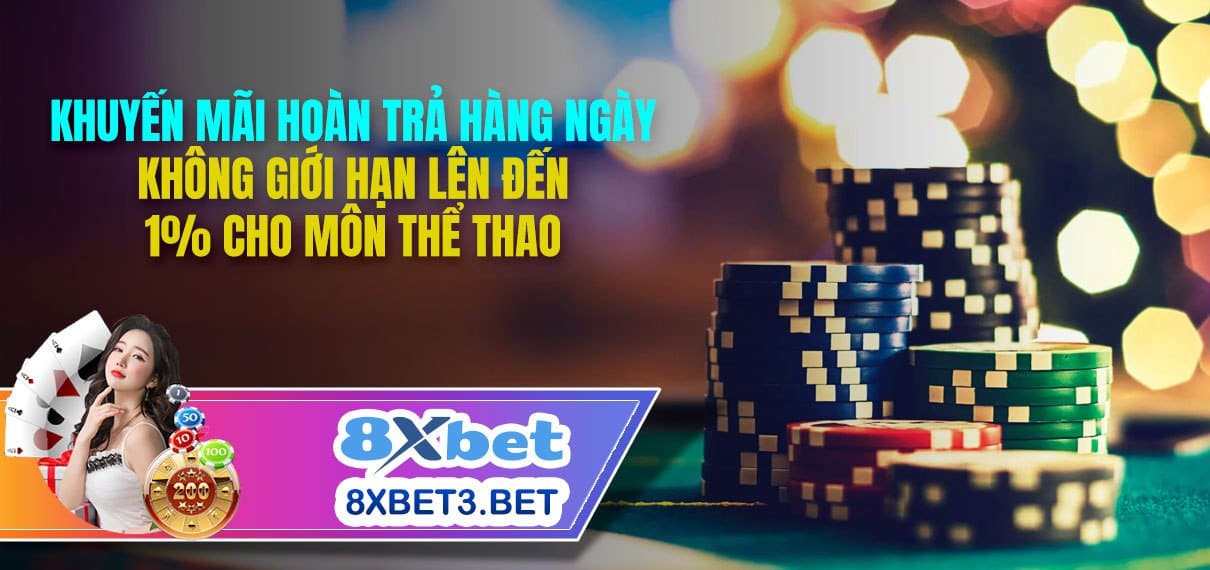 Khuyến mãi hoàn trả hàng ngày không giới hạn lên đến 1% cho môn thể thao