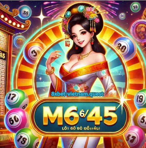 Hình ảnh minh họa cho giải Mega 6/45 tại 8xbet, bao gồm các số thắng và cách tham gia.